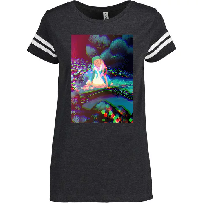 Alice In Wonderland Trippy Enza Ladies Jersey Football T-Shirt