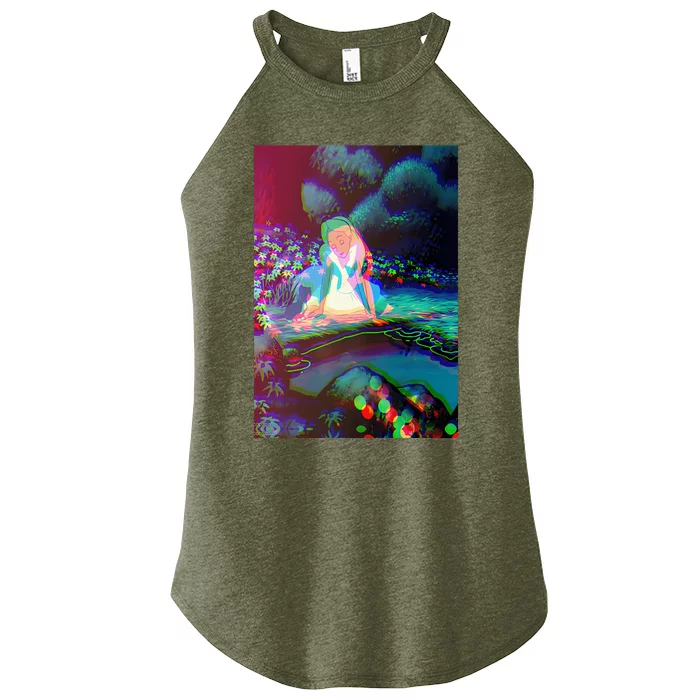 Alice In Wonderland Trippy Women’s Perfect Tri Rocker Tank