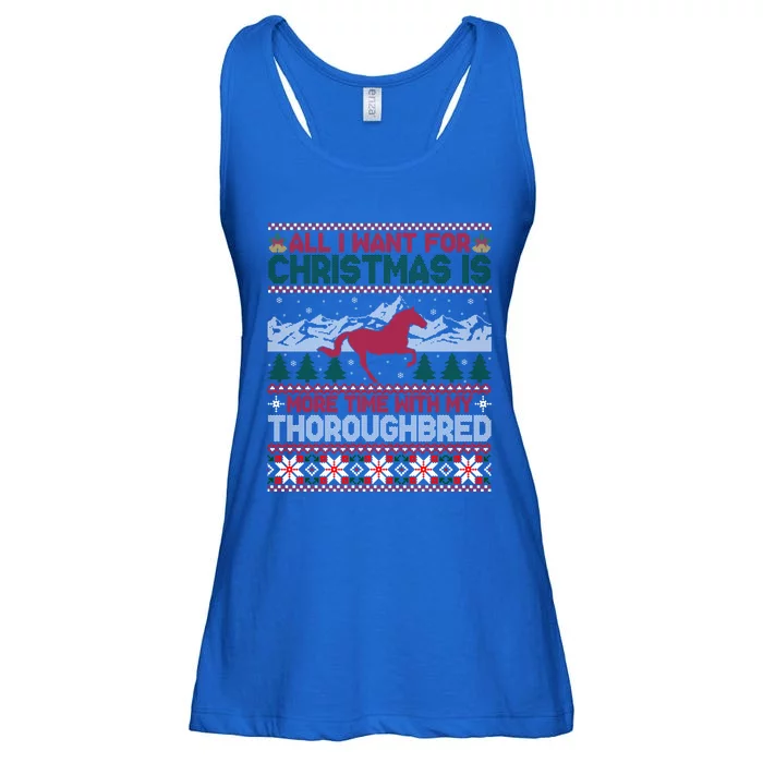 All I Want For Christmas More Time With Thoroughbred Meaningful Gift Ladies Essential Flowy Tank