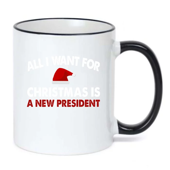 All I Want For Christmas Is A New President Gift Black Color Changing Mug