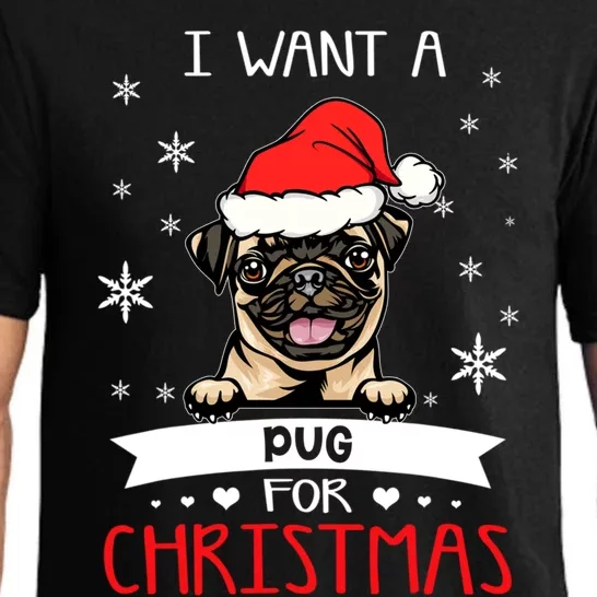 All I Want For Christmas Is A Pug Dog Santa Reindeer Meaningful Gift Pajama Set