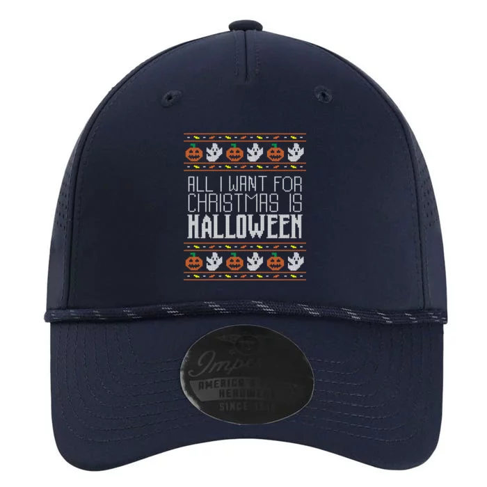 All I Want For Christmas Is Halloween Ugly Sweater Holiday Performance The Dyno Cap