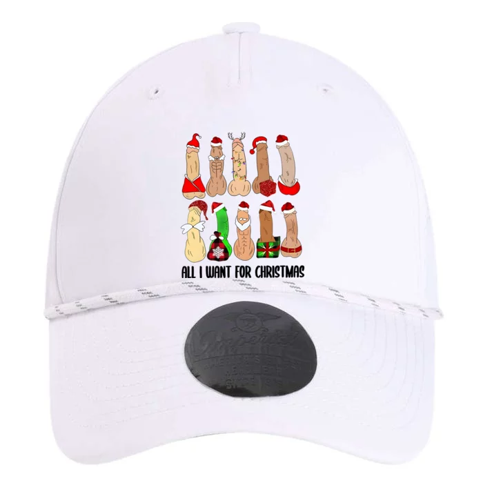 All I Want For Christmas Funny Christmas Couple Dick Adult Joke Performance The Dyno Cap