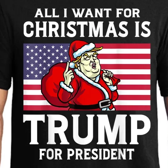 All I Want For Christmas Is Trump For President Trump Back Pajama Set