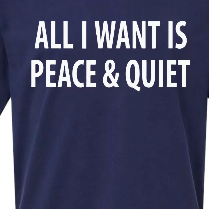 All I Want Is Peace & Quiet Sueded Cloud Jersey T-Shirt