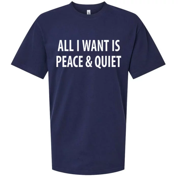 All I Want Is Peace & Quiet Sueded Cloud Jersey T-Shirt