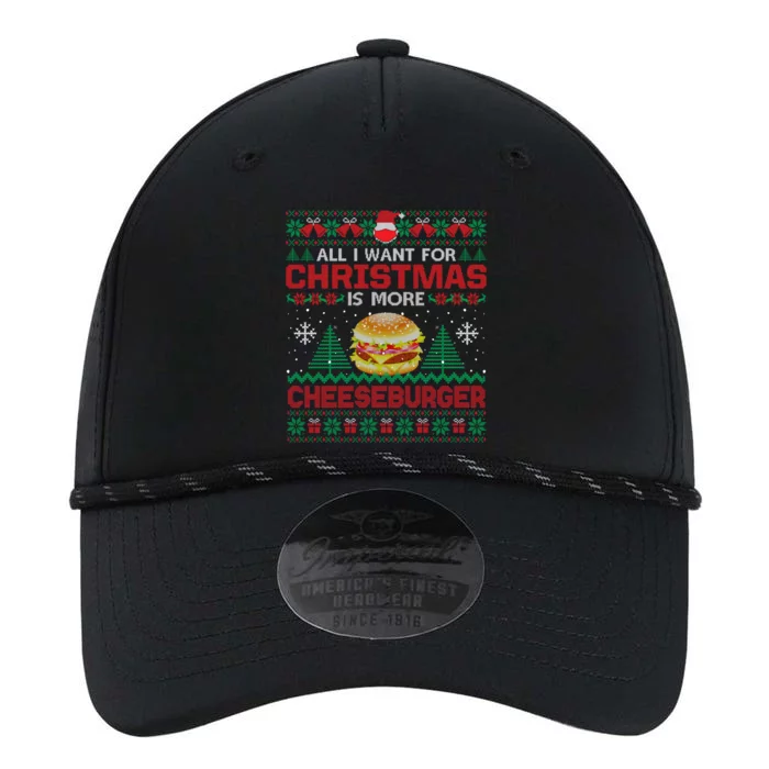 All I Want Is More Cheeseburger Christmas Pajama Party Gift Performance The Dyno Cap