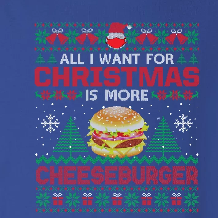 All I Want Is More Cheeseburger Christmas Pajama Party Gift Toddler Long Sleeve Shirt