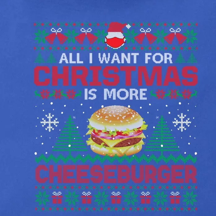 All I Want Is More Cheeseburger Christmas Pajama Party Gift Zip Tote Bag