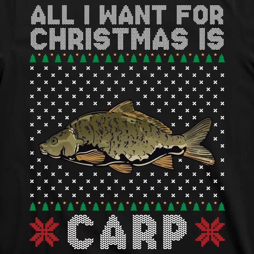 All I Want For Christmas Is Carp Fishing Christmas T-Shirt