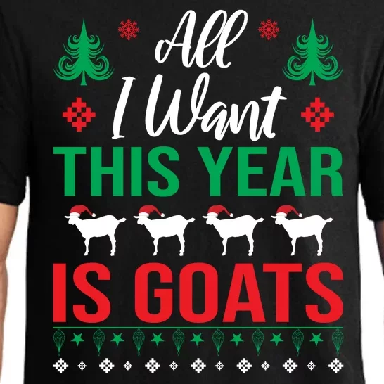 All I Want This Year Is Goats Funny Christmas Pajama Set