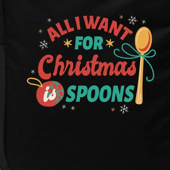 All I Want For Christmas Is Spoons Funny Impact Tech Backpack