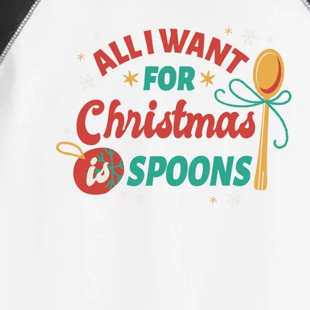 All I Want For Christmas Is Spoons Funny Toddler Fine Jersey T-Shirt