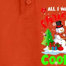 All I Want For Christmas Is Cookies Santa Cookie Snow Gift Dry Zone Grid Performance Polo