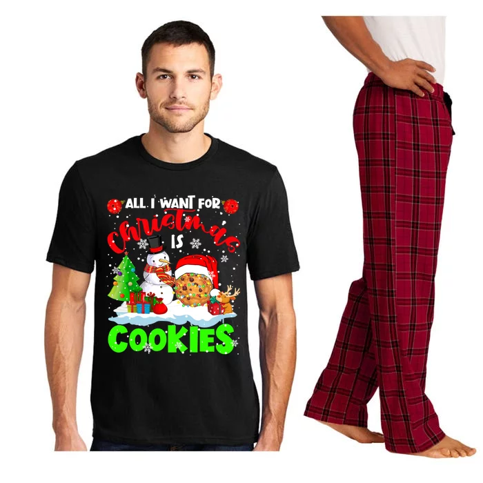 All I Want For Christmas Is Cookies Santa Cookie Snow Gift Pajama Set