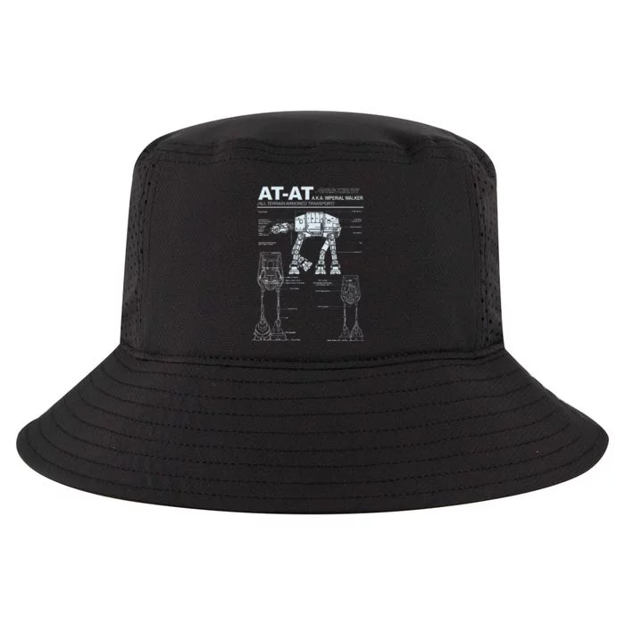 Atat Imperial Walker Schematics Poster Cool Comfort Performance Bucket Hat