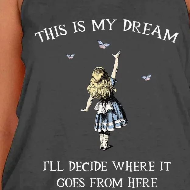 Alice In Wonderland This Is My Dream Women's Knotted Racerback Tank