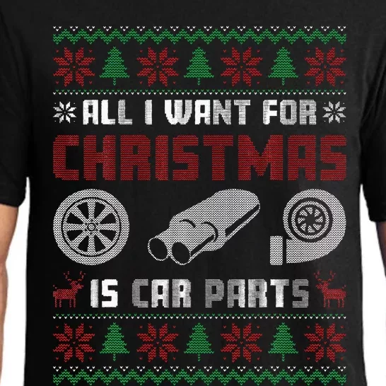 All I Want for Christmas is More Car Parts Ugly Sweater Xmas Pajama Set