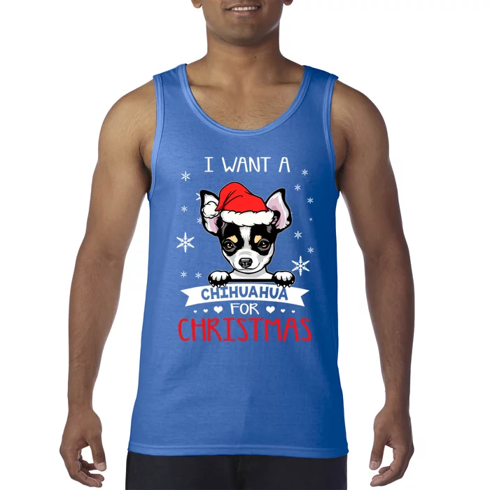 All I Want For Christmas Is A Chihuahua Xmas Dog Lover Cool Gift Tank Top