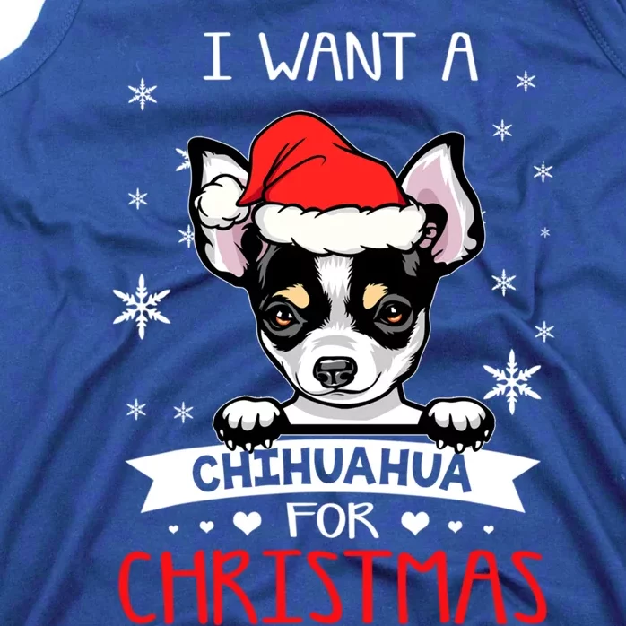 All I Want For Christmas Is A Chihuahua Xmas Dog Lover Cool Gift Tank Top