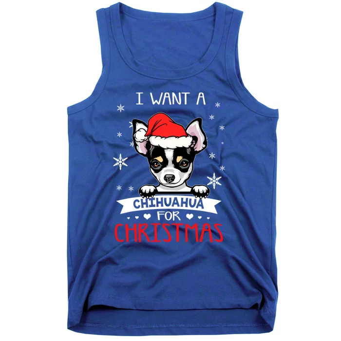 All I Want For Christmas Is A Chihuahua Xmas Dog Lover Cool Gift Tank Top