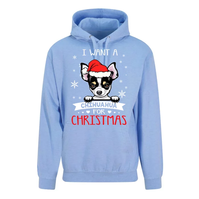 All I Want For Christmas Is A Chihuahua Xmas Dog Lover Cool Gift Unisex Surf Hoodie