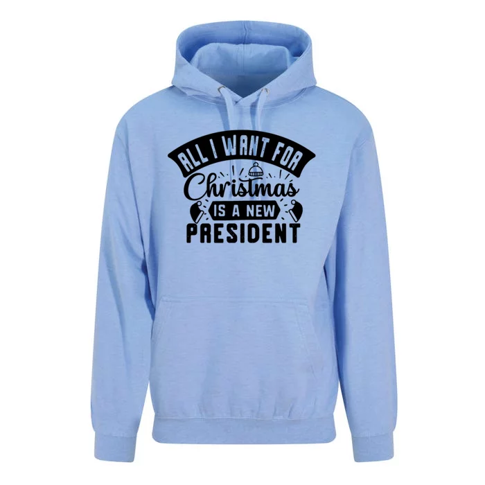 All I Want For Christmas Is A New Presidenfunny Gift Funny Xmas Meaningful Gift Unisex Surf Hoodie