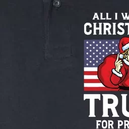 All I Want For Christmas Is Trump For President Trump Back Softstyle Adult Sport Polo