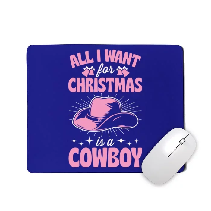 All I Want For Christmas Is A Cow Funny Cute Horse Gift Mousepad