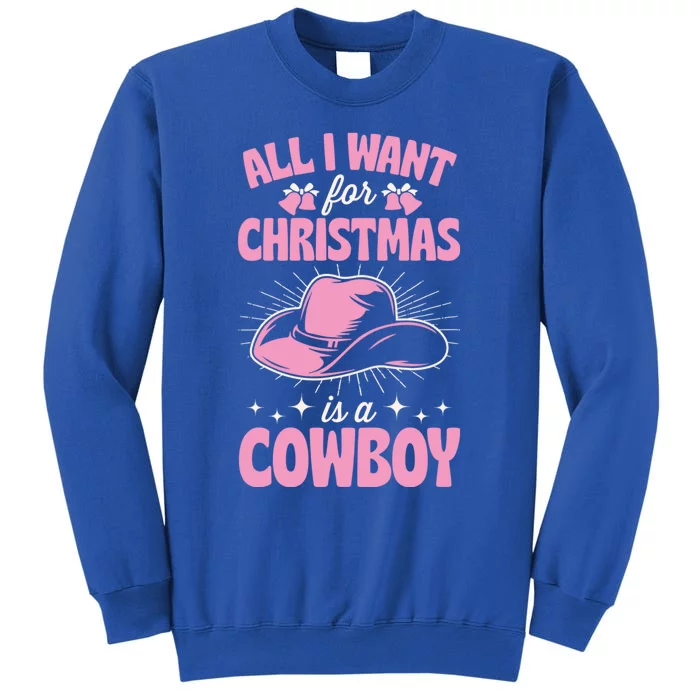 All I Want For Christmas Is A Cow Funny Cute Horse Gift Tall Sweatshirt