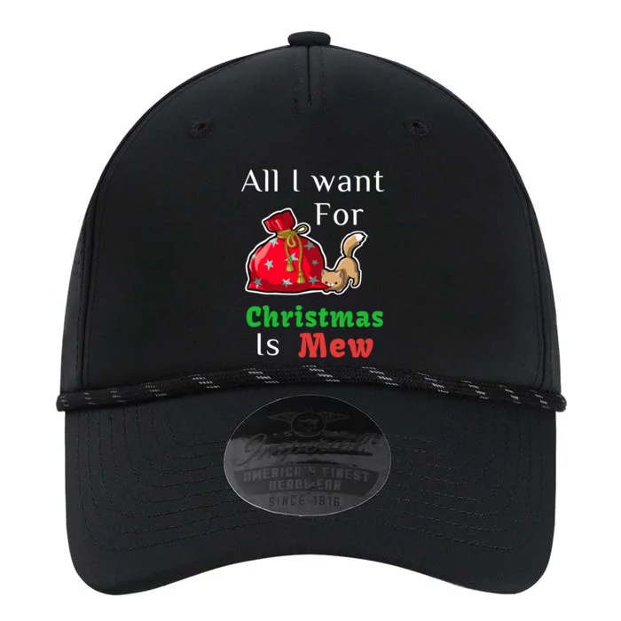 All I Want For Christmas Is Cat Mew Kitty Santa Design Gift Performance The Dyno Cap