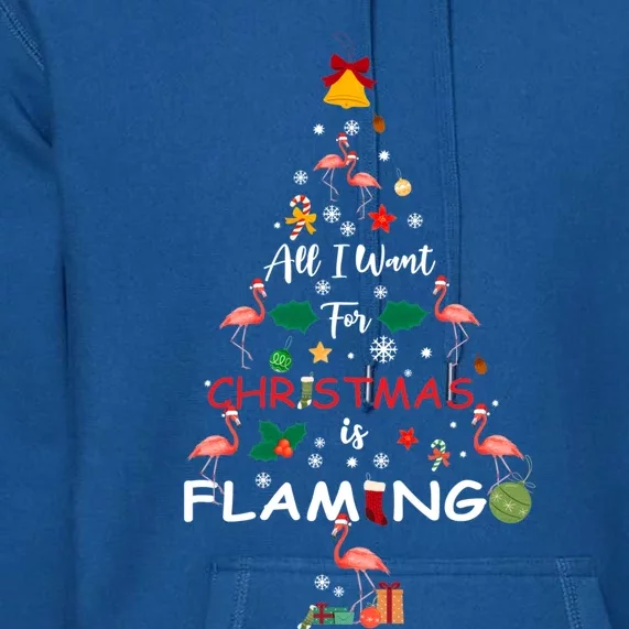 All I Want For Christmas Is Flamingo Funny Flamingo Lovers Gift Premium Hoodie