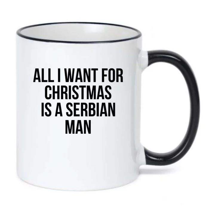 All I Want For Christmas Is A Serbian Cool Gift Black Color Changing Mug