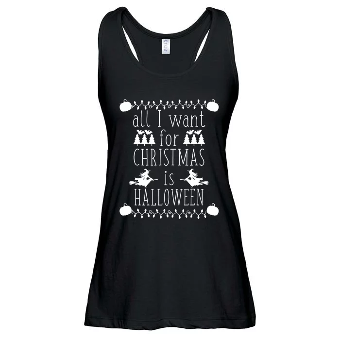 All I Want for Christmas is Halloween Funny Spooky Holiday Ladies Essential Flowy Tank