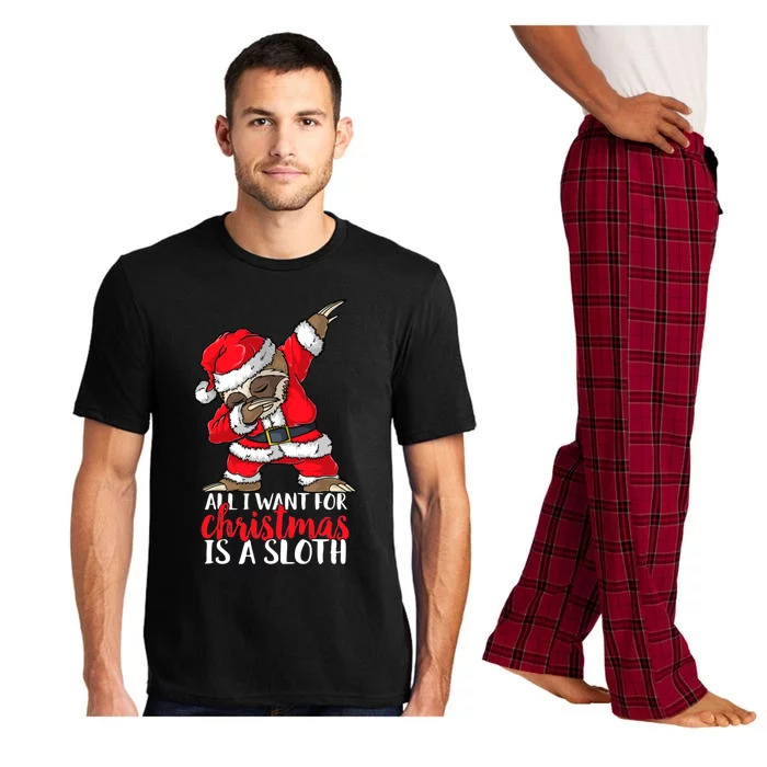 All I Want For Christmas Sloth Merry Slothmas Pajama Funny Gift Pajama Set