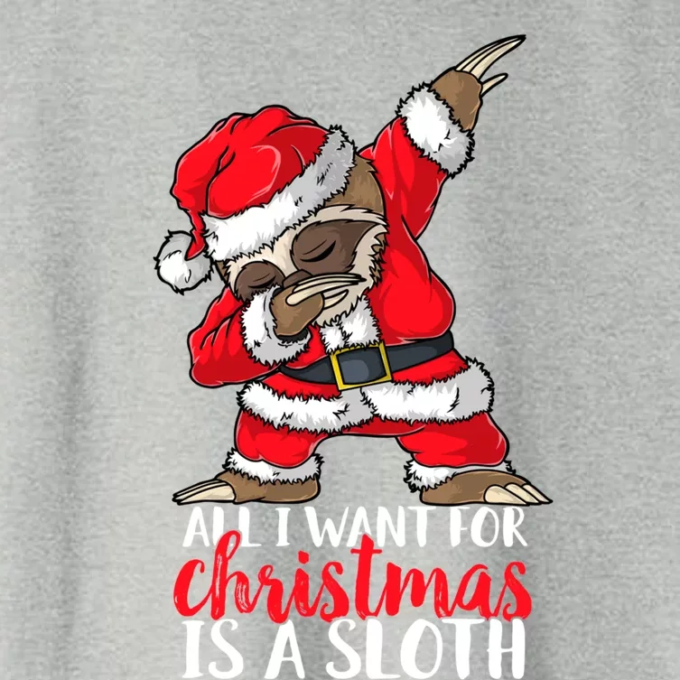 All I Want For Christmas Sloth Merry Slothmas Pajama Funny Gift Women's Crop Top Tee