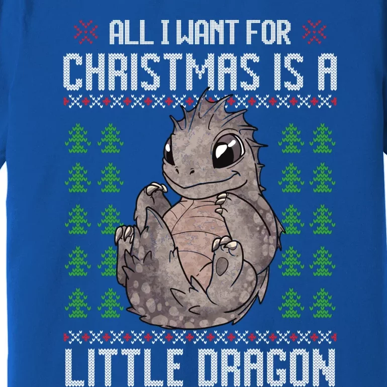 All I Want For Christmas Is A Dragon Ugly Xmas Gift Premium T-Shirt