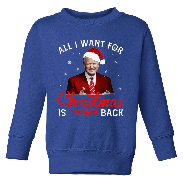 All I Want For Christmas Is Trump Back And New President Toddler Sweatshirt