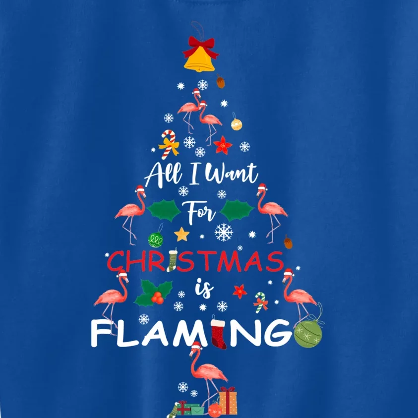 All I Want For Christmas Is Flamingo Funny Flamingo Lovers Gift Kids Sweatshirt