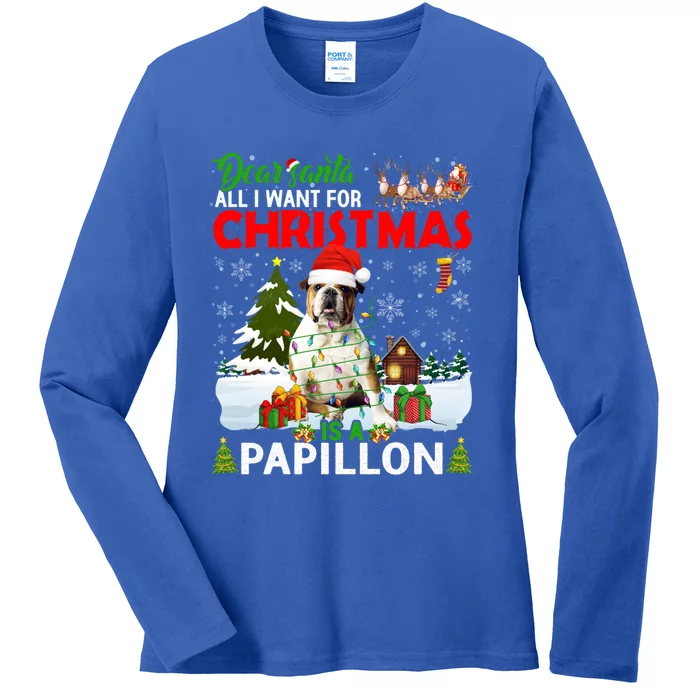 All I Want For Christmas Is A Bulldog Matching Family Pajama Gift Ladies Long Sleeve Shirt