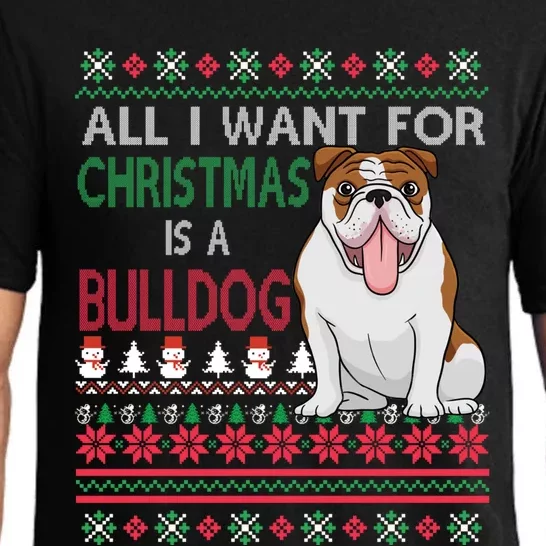 All I Want For Christmas Is A Bulldog Gift Pajama Set