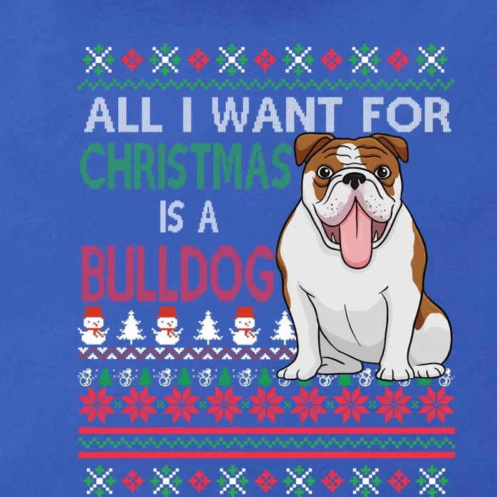 All I Want For Christmas Is A Bulldog Gift Zip Tote Bag