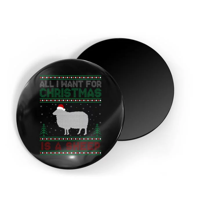 All I Want for Xmas is a Sheep Ugly Christmas Sweater Magnet