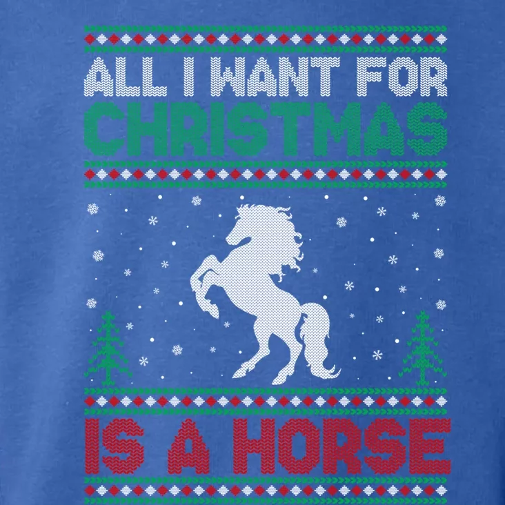 All I Want For Xmas Is A Horse Ugly Christmas Sweater Gift Toddler Hoodie