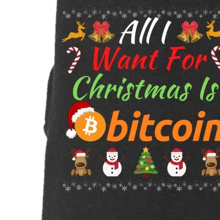 All I Want For Christmas Is Bitcoin, Funny Retirement Plan, Bitcoin Crypto Doggie 3-End Fleece Hoodie