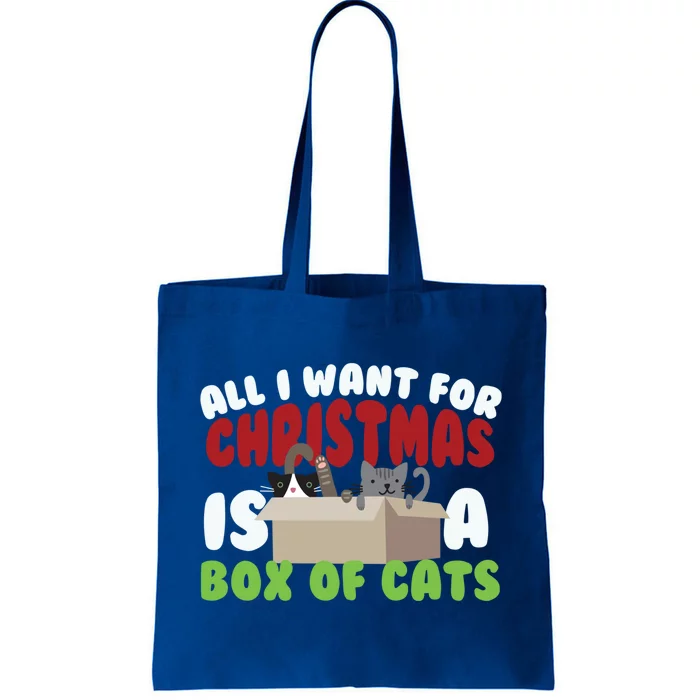 All I Want For Christmas Is A Box Of Cats Gift Tote Bag