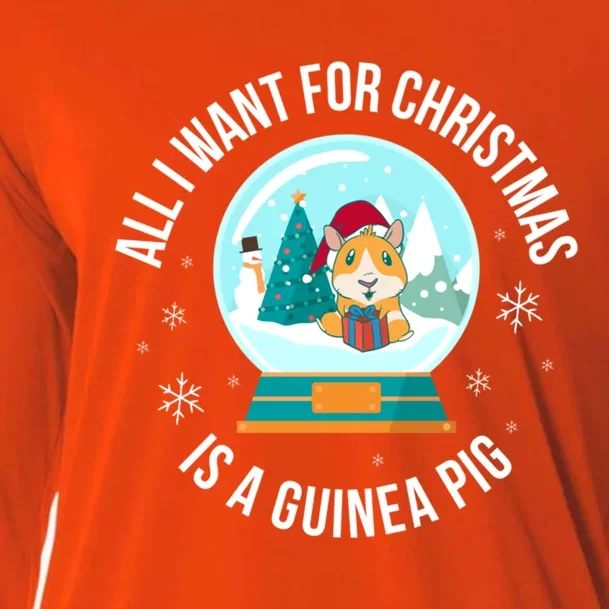 All I Want For Christmas Is A Guinea Pig Gift Cooling Performance Long Sleeve Crew