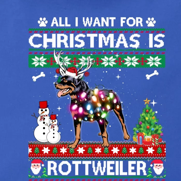 All I Want For Christmas Is Rottweiler Dog Xmas Funny Gift Zip Tote Bag