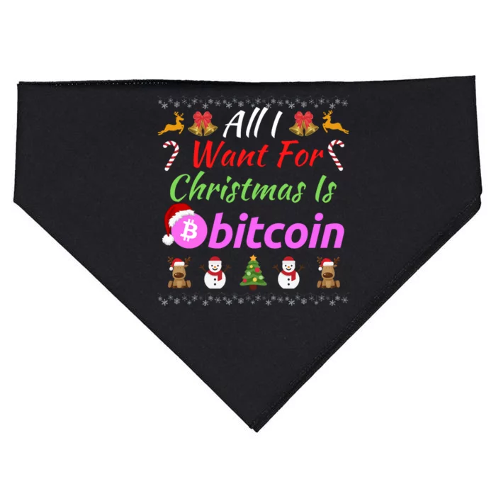 All I Want For Christmas Is Bitcoin, Bitcoin Plan B, Funny Retirement Plan USA-Made Doggie Bandana