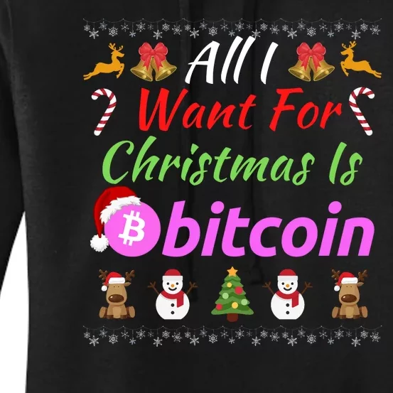 All I Want For Christmas Is Bitcoin, Bitcoin Plan B, Funny Retirement Plan Women's Pullover Hoodie